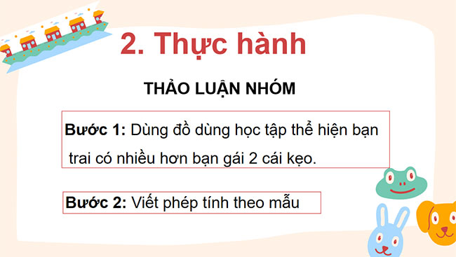 PowerPoint Toán 2: Nhiều hơn hay ít hơn bao nhiêu