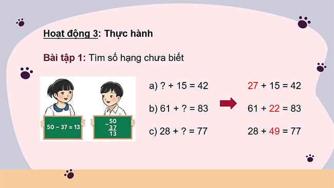 PowerPoint Toán 3: Tìm số hạng
