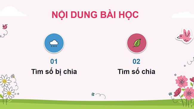 PowerPoint Toán 3: Tìm số bị chia, tìm số chia