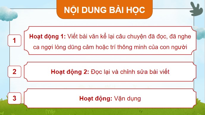 PowerPoint Tiếng Việt 4 Viết bài văn kể chuyện