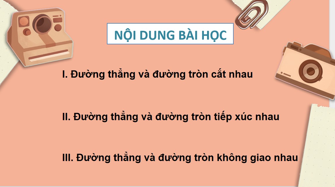 Giáo án Bài Vị trí tương đối của đường thẳng và đường tròn Toán 9 Cánh Diều