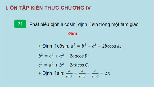 Giáo án Toán 10 Cánh diều Bài tập cuối chương 4