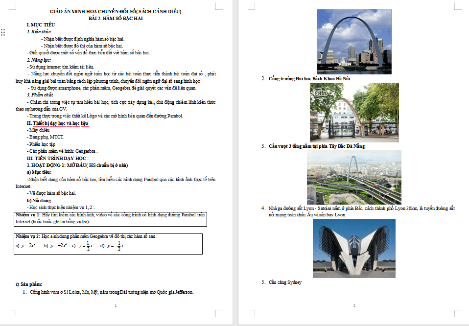 Giáo án Toán 10 Cánh diều Chương 3 Bài 2