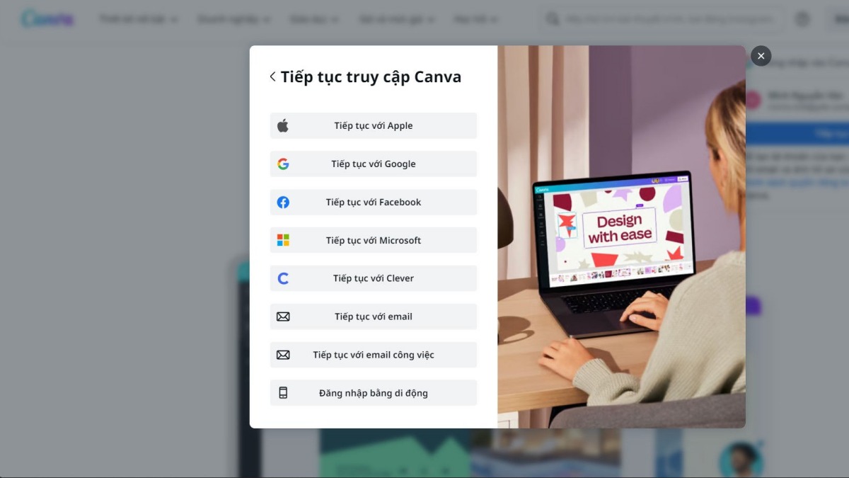 Truy cập vào đường link sau https://www.canva.com/vi_vn/