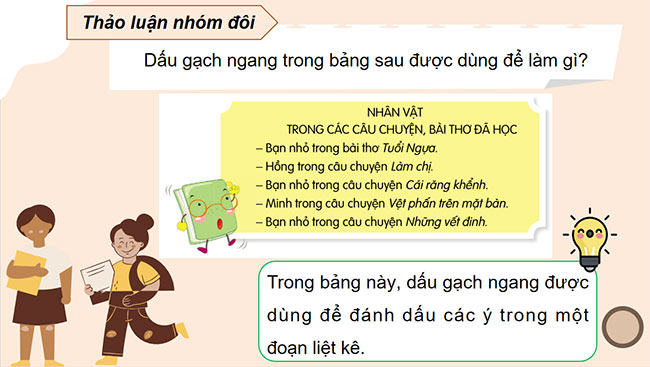 PowerPoint Tiếng Việt 4 Dấu gạch ngang