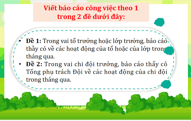 Giáo án Tiếng Việt lớp 5 Bài 7: Viết báo cáo công việc