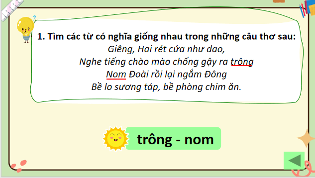 Bài 9: Từ đồng nghĩa