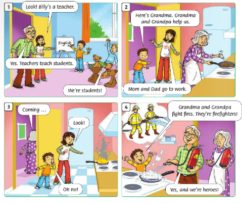 Tiếng Anh lớp 4 Unit 1 They're firefighters! Lesson 1 minh họa 2