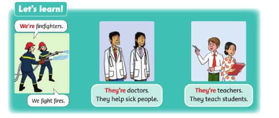 Tiếng Anh lớp 4 unit 1 They're firefighters! lesson 2 minh họa 1