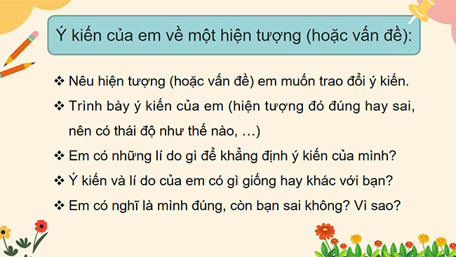 PowerPoint Tiếng Việt 5 Điều em muốn nói