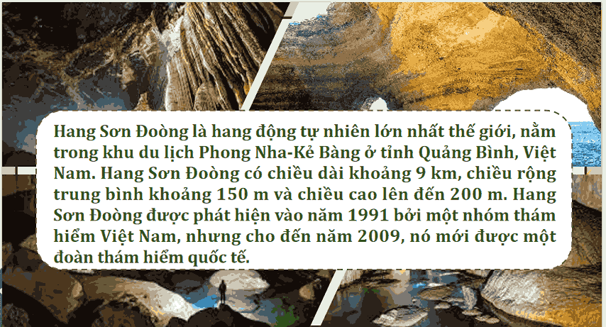 Bài 11: Hang Sơn Đoòng – những điều kì thú