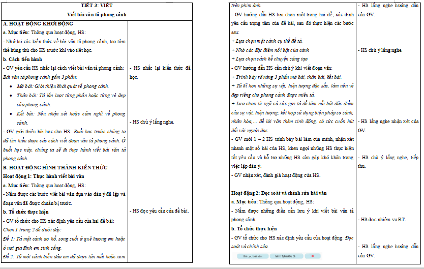 Bài 15: Viết bài văn tả phong cảnh