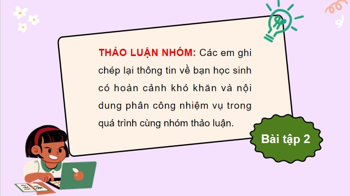 PowerPoint Tiếng Việt 4 Thảo luận về việc hỗ trợ học sinh có hoàn cảnh khó khăn