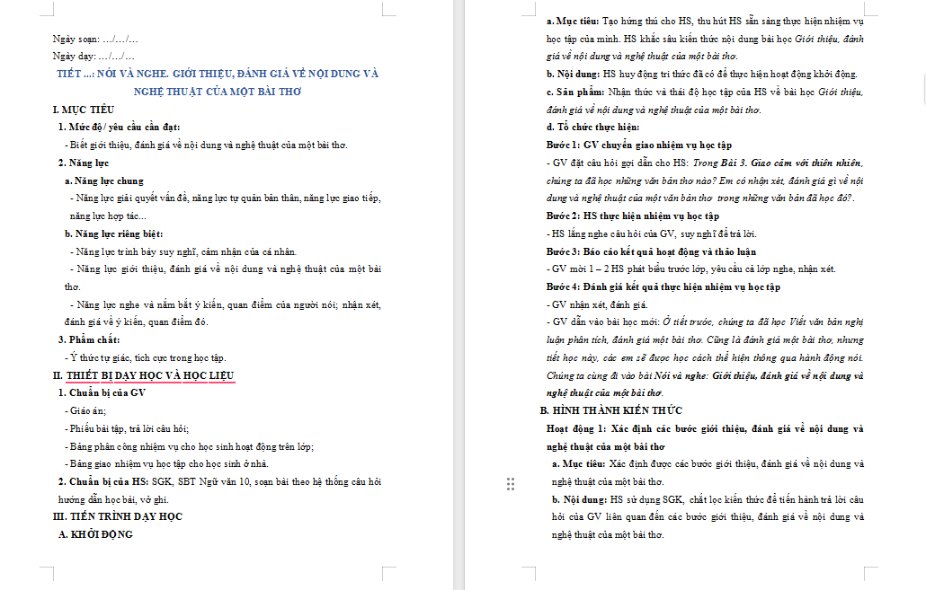 Giáo án PowerPoint Ngữ văn 10 Bài 3 Nói và nghe