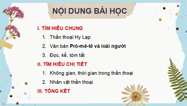 Giáo án Ngữ văn 10 Bài 1: Prô-mê-tê và loài người 