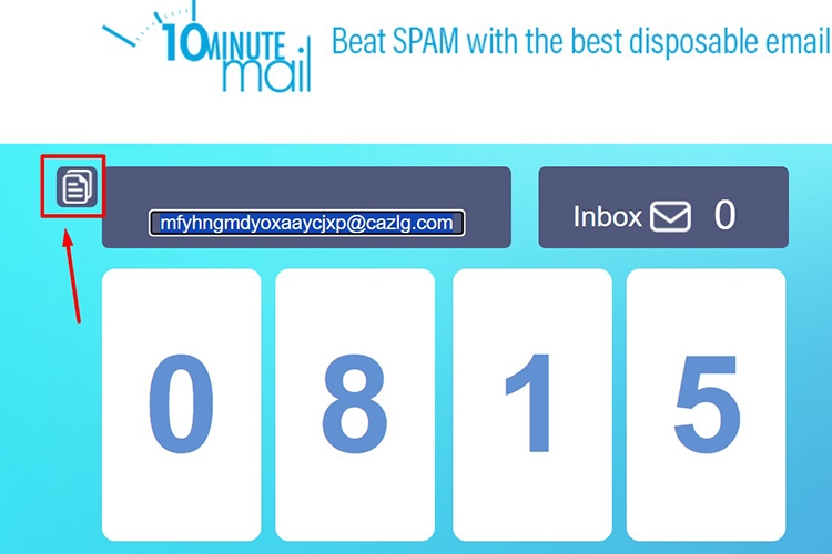 Sao chép địa chỉ Emai