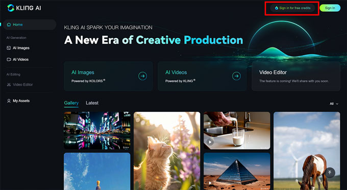 Sign in for free credits