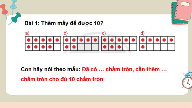 PowerPoint Toán 2: Phép cộng có tổng bằng 10