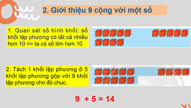 PowerPoint Toán 2: 9 cộng với một số