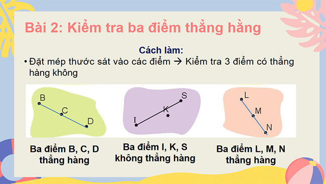 PowerPoint Toán 2: Ba điểm thẳng hàng