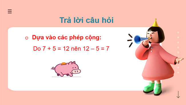 PowerPoint Toán 2: 12 trừ đi một số