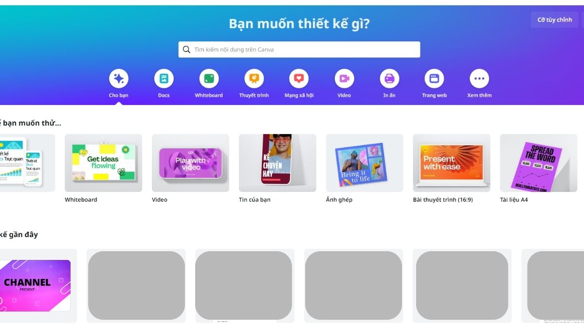 Chọn mẫu video phù hợp
