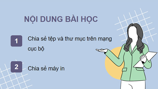 Giáo án PowerPoint Tin học 12 Bài 5: Thực hành chia sẻ tài nguyên trên mạngo