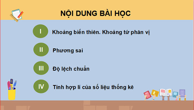 Giáo án PowerPoint Toán 10 Bài 3: Các số liệu đặc trưng đo mức độ phân tán cho mẫu số liệu không ghép nhóm
