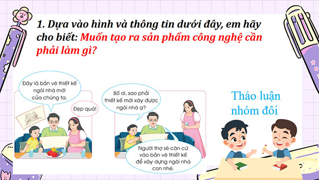 PowerPoint Công nghệ 5 Thiết kế sản phẩm công nghệ