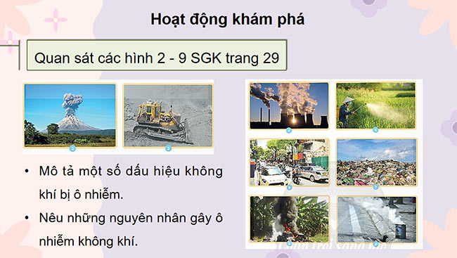 PowerPoint Khoa học 4 Ô nhiễm không khí và bảo vệ môi trường không khí