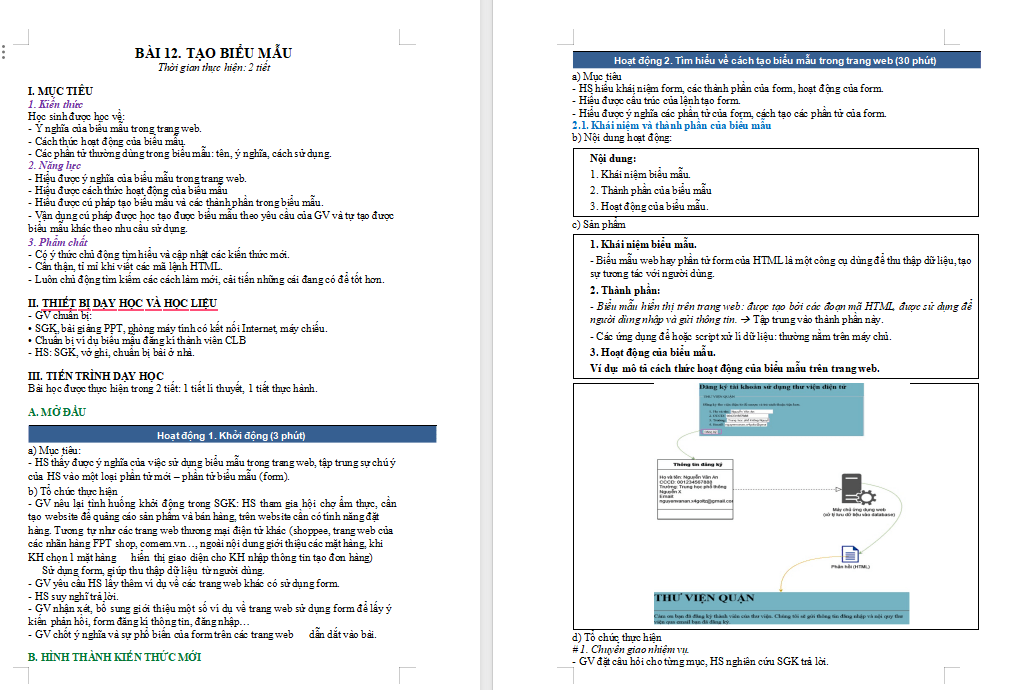 Giáo án PowerPoint Tin học 12 Bài 12: Tạo biểu mẫu