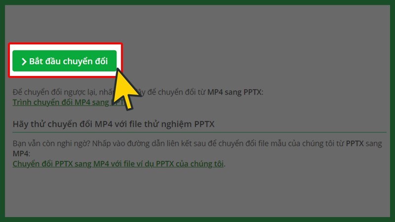 Bắt đầu chuyển đổi