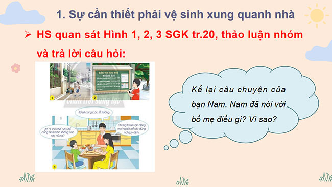 PowerPoint Tự nhiên và xã hội 3 Giữ vệ sinh xung quanh nhà