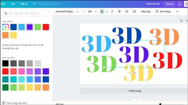 Xếp các lớp chữ chồng lên nhau