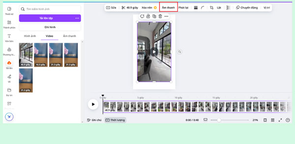 Tắt âm thanh trong video