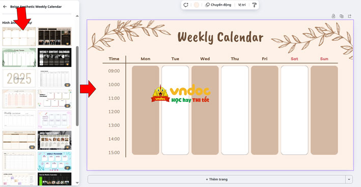 Bạn chỉ cần ấn vào template mình thích