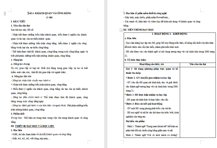 Khách quan và công bằng