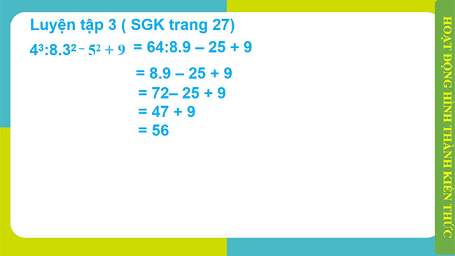 PowerPoint Toán 6 Bài 6: Thứ tự thực hiện các phép tính