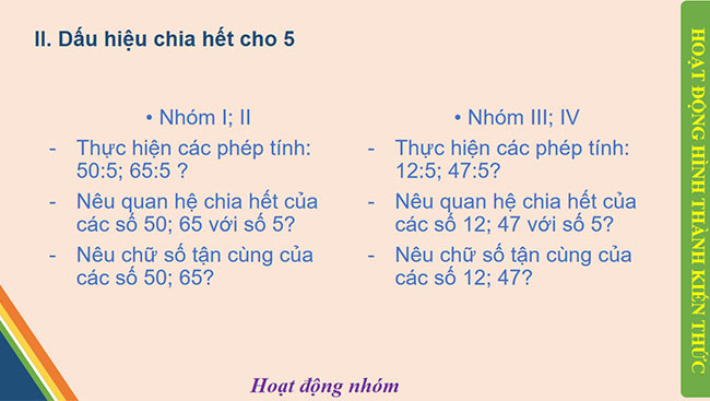 PowerPoint Toán 6 Bài 8: Dấu hiệu chia hết cho 2, cho 5