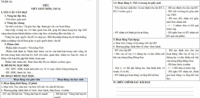 Giáo án Tiếng Việt 4 Viết giấy mời