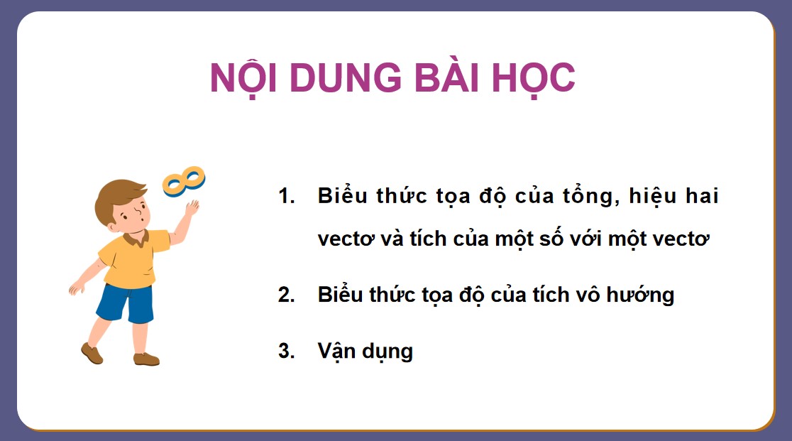 PowerPoint Toán 12 CTST Bài Biểu thức toạ độ của các phép toán vectơ