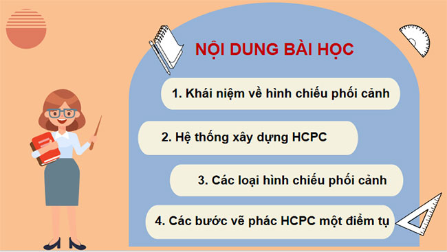Giáo án PowerPoint Công nghệ 10 Bài 12: Hình chiếu phối cảnh