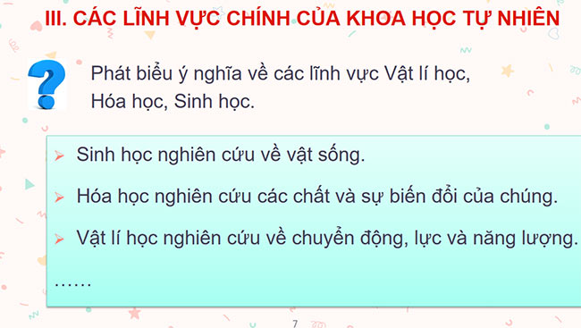 PowerPoint Khoa học tự nhiên 6 Bài 1: Giới thiệu về Khoa học tự nhiên