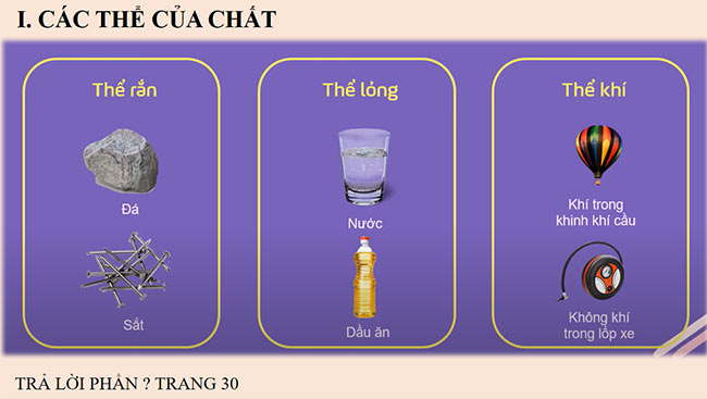 PowerPoint Khoa học tự nhiên 6 Bài 10: Các thể của chất và sự chuyển thể