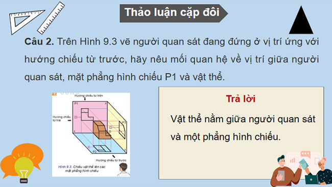 Giáo án PowerPoint Công nghệ 10 Bài 9: Hình chiếu vuông góc