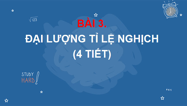 Đại lượng tỉ lệ nghịch