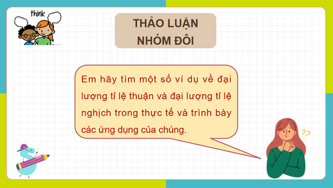 Các đại lượng tỉ lệ trong thực tế
