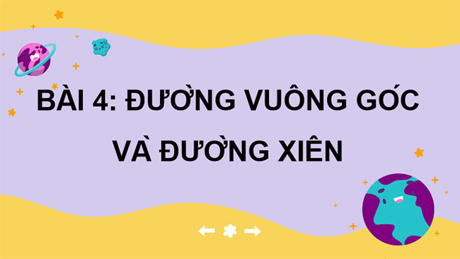 Đường vuông góc và đường xiên