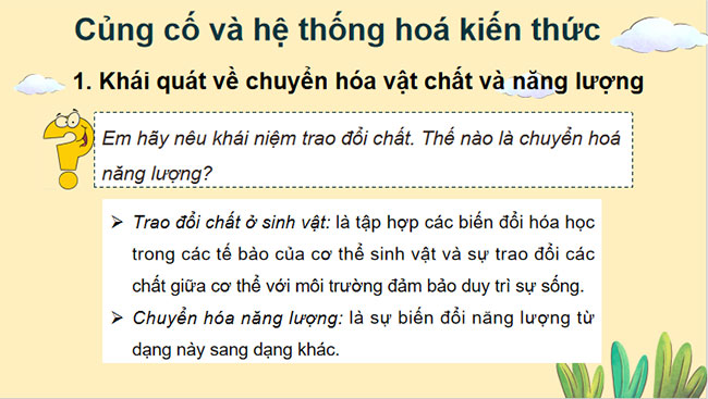 Giáo án PowerPoint Khoa học tự nhiên 7 Bài tập Chủ đề 8 Cánh diều