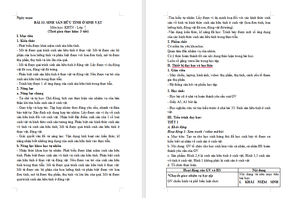 Giáo án PowerPoint Khoa học tự nhiên 7 Bài 33 Cánh diều